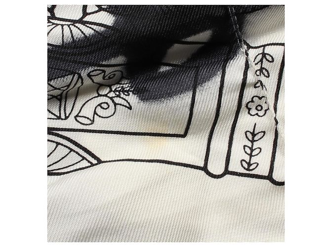Pantaloni in seta Hermès Nero Bianco - vista 6