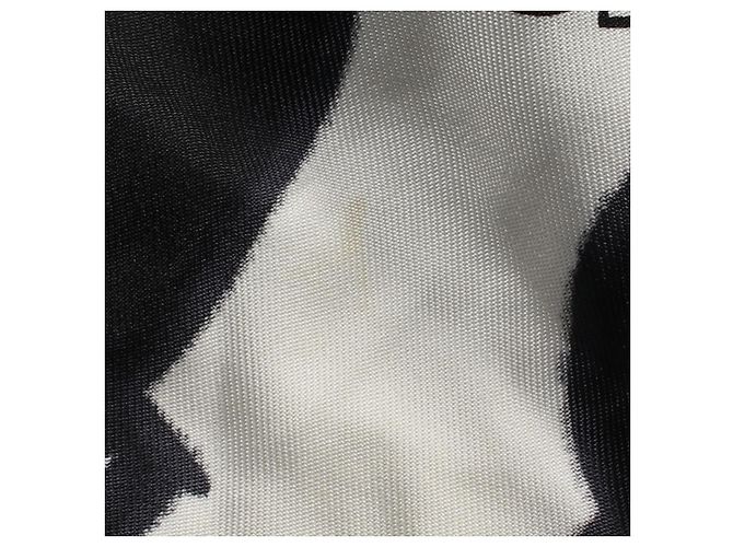 Pantaloni in seta Hermès Nero Bianco - vista 7