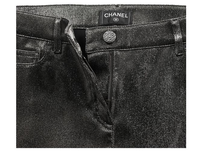 Calça de algodão nylon Chanel P59966V36929 Verde - vista 14