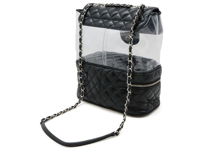 Borsa a spalla in vinile di pelle matelassé di Chanel Nero - vista 2