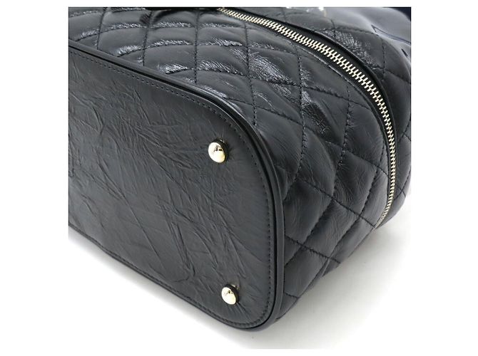Borsa a spalla in vinile di pelle matelassé di Chanel Nero - vista 3