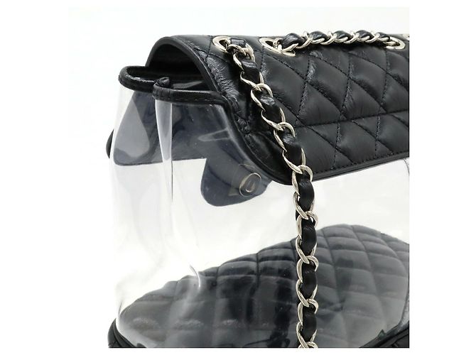 Borsa a spalla in vinile di pelle matelassé di Chanel Nero - vista 6