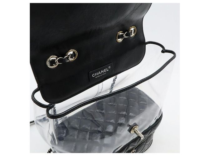 Borsa a spalla in vinile di pelle matelassé di Chanel Nero - vista 8