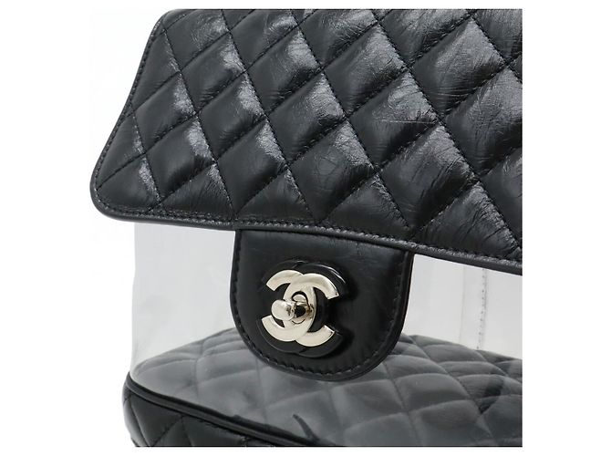 Borsa a spalla in vinile di pelle matelassé di Chanel Nero - vista 9