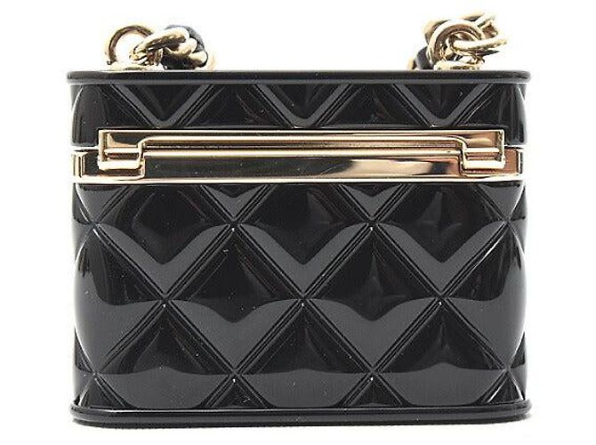 Chanel Plastic Matelasse Vanity Chain Pouch B22K Black - view 3
