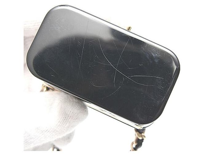 Chanel Plastic Matelasse Vanity Chain Pouch B22K Black - view 8