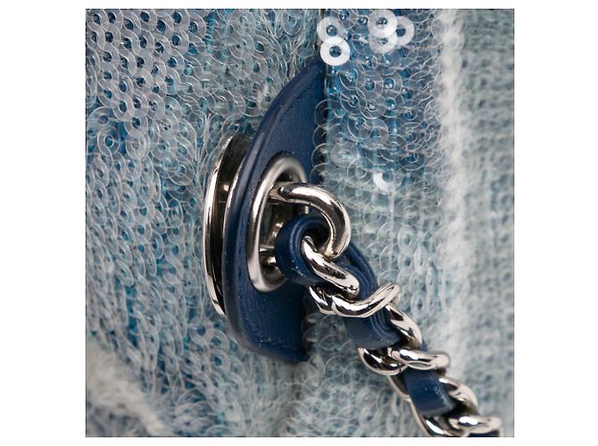 Chanel Blue Sequin Waterfall Backpack - view 10