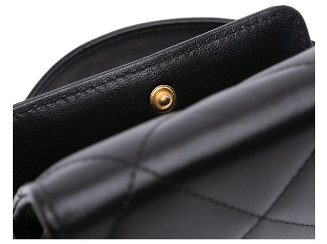 Chanel Black Lambskin 19 Flap Coin Purse With Chain - view 8