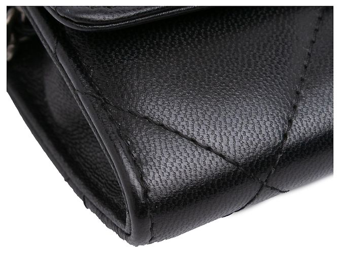 Chanel Black Lambskin 19 Flap Coin Purse With Chain - view 9