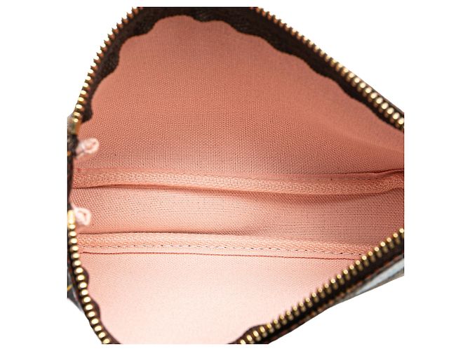 Mini Pochette Accessoires Vivienne Holiday Damier Ebene Marrone Louis Vuitton - vista 4