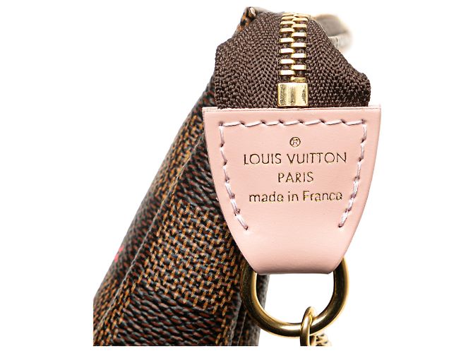 Mini Pochette Accessoires Vivienne Holiday Damier Ebene Marrone Louis Vuitton - vista 5
