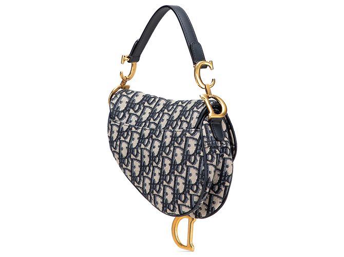 Saddle Borsa a sella mini obliqua blu Dior Blu navy - vista 2