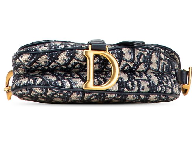 Saddle Borsa a sella mini obliqua blu Dior Blu navy - vista 3