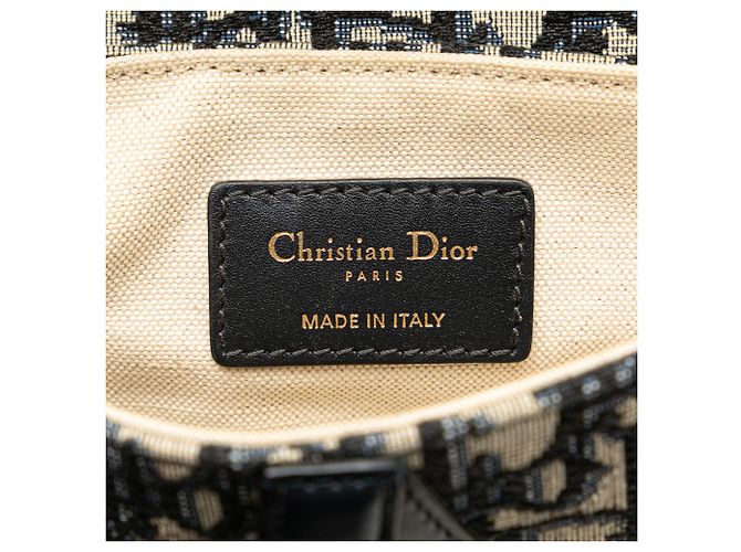 Saddle Borsa a sella mini obliqua blu Dior Blu navy - vista 5