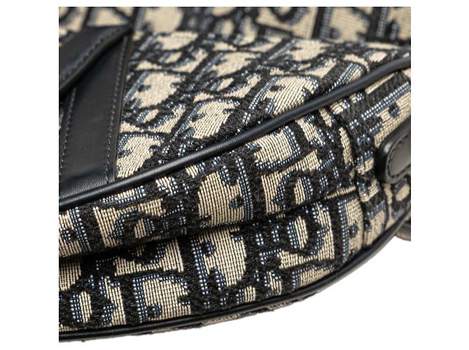 Saddle Borsa a sella mini obliqua blu Dior Blu navy - vista 9