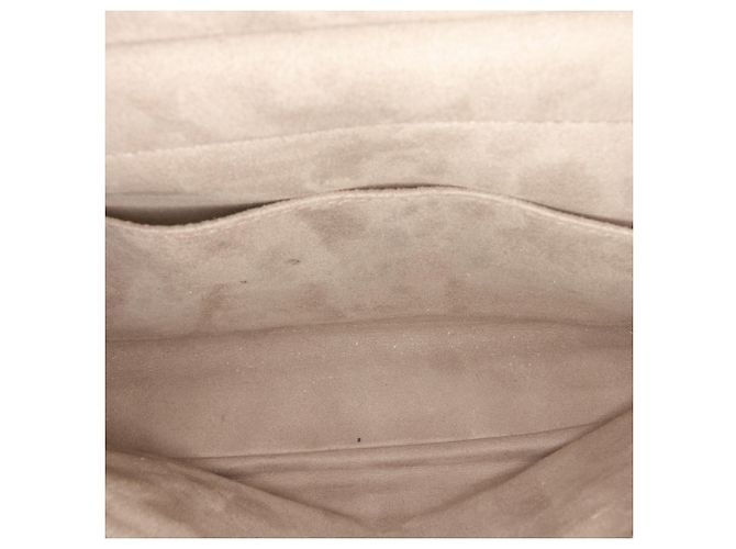 Borsa Fendi Brown Zucca in shearling Double F Marrone Beige - vista 5