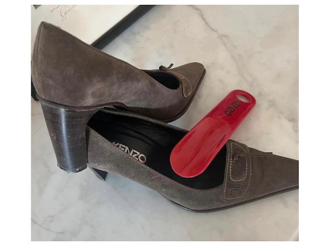 Décolleté Kenzo Nubuck Marrone Chiaro 38 - vista 6