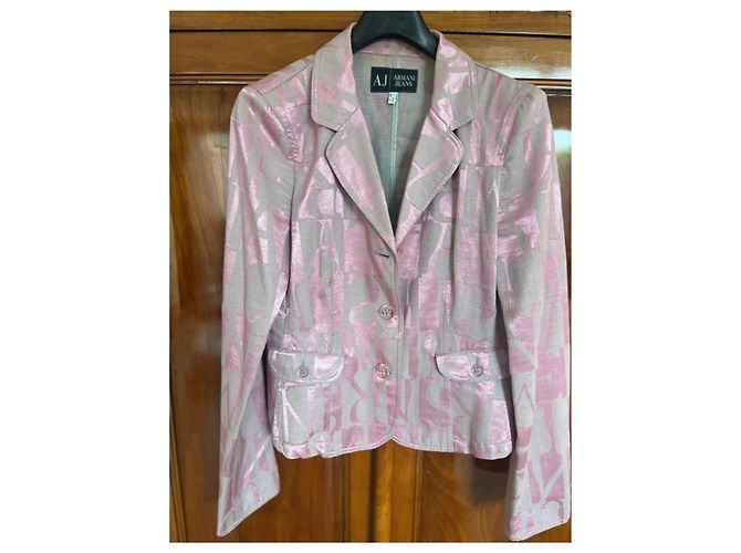 Armani Jeans Blazer Rosa Synthetik Pink - Ansicht 4