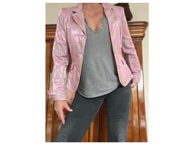 Armani Jeans Blazer Rosa Synthetik Pink - Ansicht 6