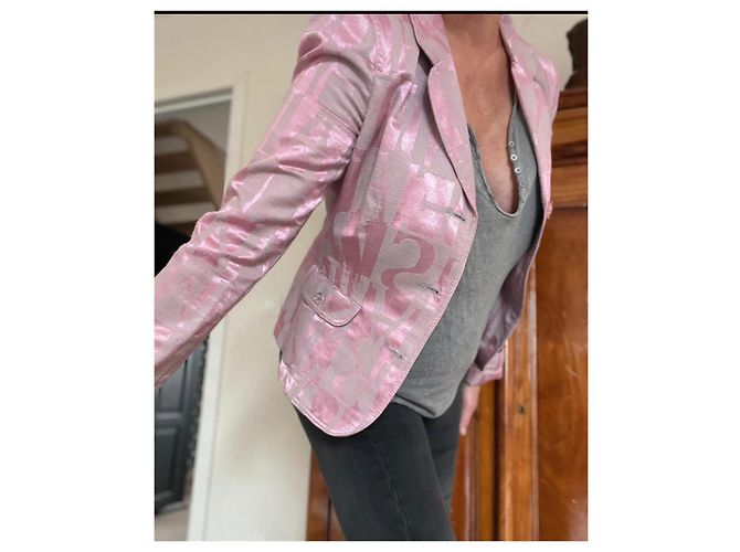 Armani Jeans Blazer Rosa Synthetik Pink - Ansicht 8