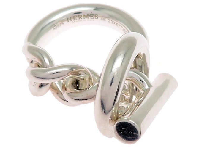 Ring Anello Hermès Croisette GM in Argento 925 - vista 2