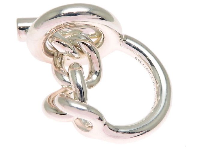 Ring Anello Hermès Croisette GM in Argento 925 - vista 3