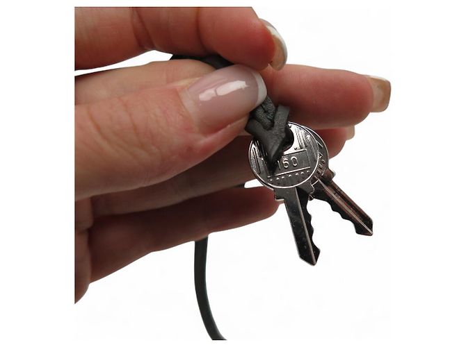 Hermès NEW HERMES EPSOM LEATHER ZIPPER PULL WITH BELL IN ETCH + SILVER PADLOCK Grey - view 4