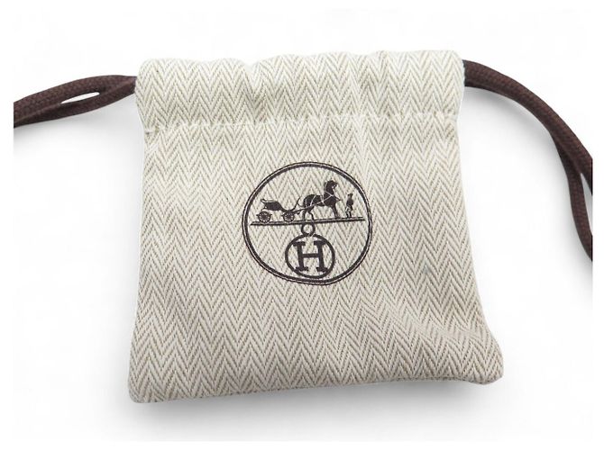 Hermès NEW HERMES EPSOM LEATHER ZIPPER PULL WITH BELL IN ETCH + SILVER PADLOCK Grey - view 7