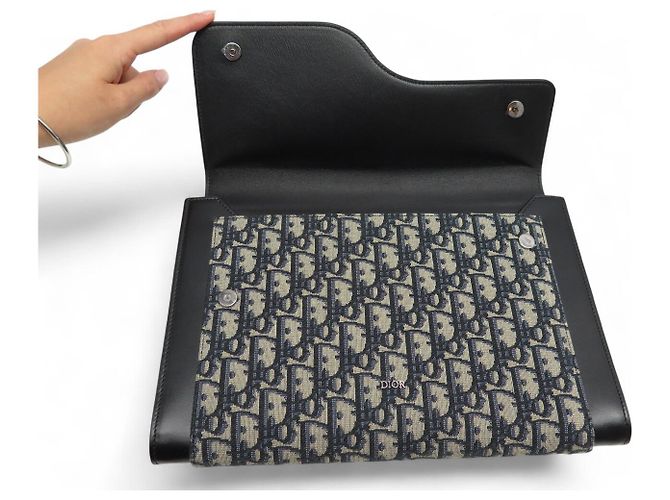 Christian Dior NUOVA BORSA A MANO DIOR SADDLE POUCH IPAD TOILE OBLIQUE 2ADCA363TDK - vista 6