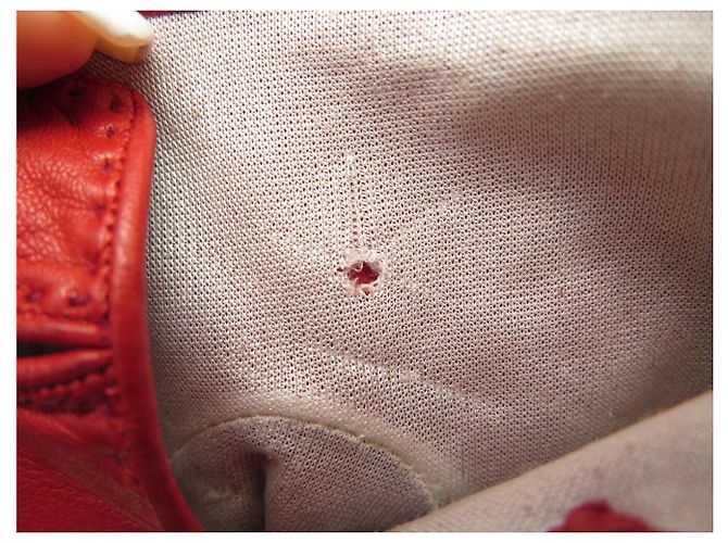 Hermès HERMES CLOU DE SELLE T6 ROTE LEDERHANDSCHUHE - Ansicht 6