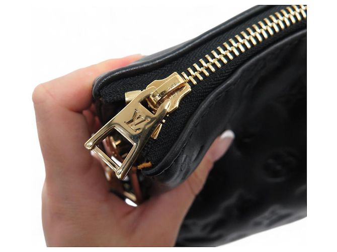 NUOVA BORSA A MANO LOUIS VUITTON COUSSIN MM PELLE MONOGRAMMA IMPRESSA Nero - vista 10