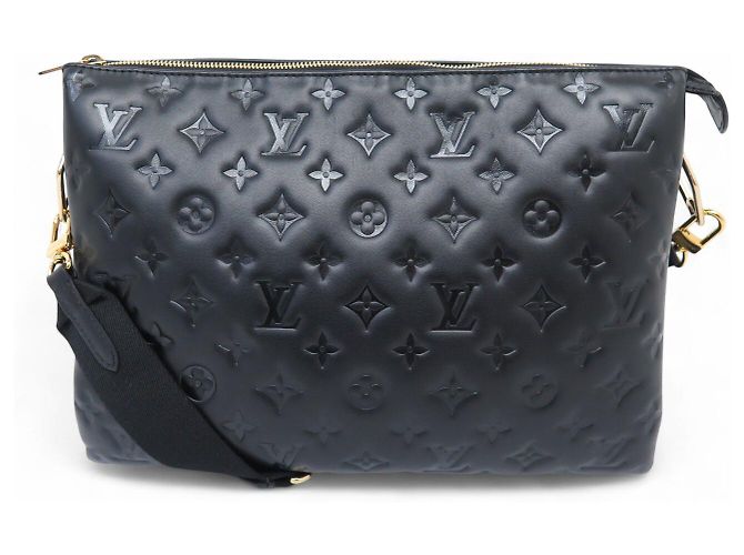 NUOVA BORSA A MANO LOUIS VUITTON COUSSIN MM PELLE MONOGRAMMA IMPRESSA Nero - vista 2