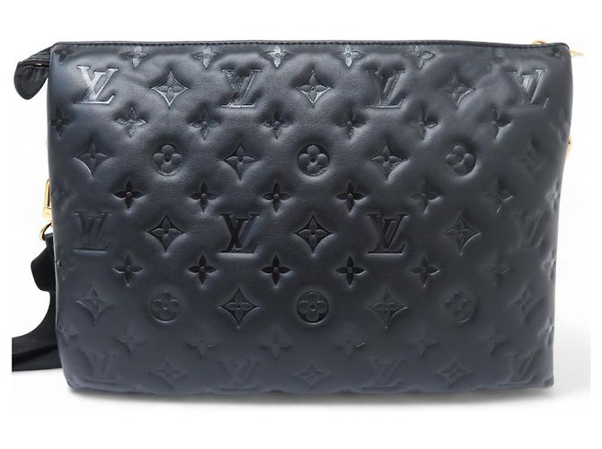 NUOVA BORSA A MANO LOUIS VUITTON COUSSIN MM PELLE MONOGRAMMA IMPRESSA Nero - vista 3