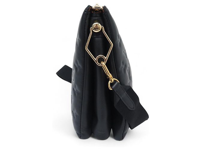 NUOVA BORSA A MANO LOUIS VUITTON COUSSIN MM PELLE MONOGRAMMA IMPRESSA Nero - vista 4