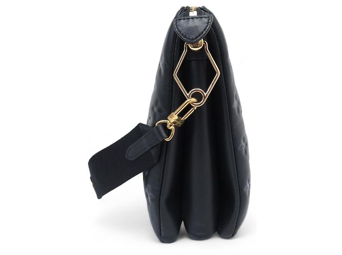 NUOVA BORSA A MANO LOUIS VUITTON COUSSIN MM PELLE MONOGRAMMA IMPRESSA Nero - vista 5