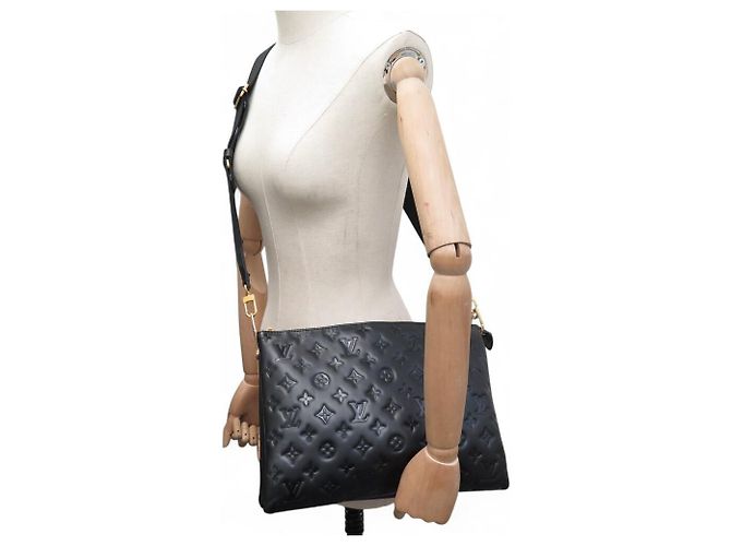 NUOVA BORSA A MANO LOUIS VUITTON COUSSIN MM PELLE MONOGRAMMA IMPRESSA Nero - vista 7