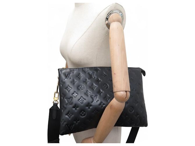 NUOVA BORSA A MANO LOUIS VUITTON COUSSIN MM PELLE MONOGRAMMA IMPRESSA Nero - vista 8