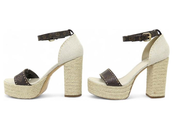 ESPADRILLES MONOGRAM COASTLINE LOUIS VUITTON 38.5 SANDALI - vista 2