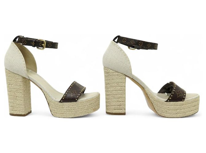 ESPADRILLES MONOGRAM COASTLINE LOUIS VUITTON 38.5 SANDALI - vista 3