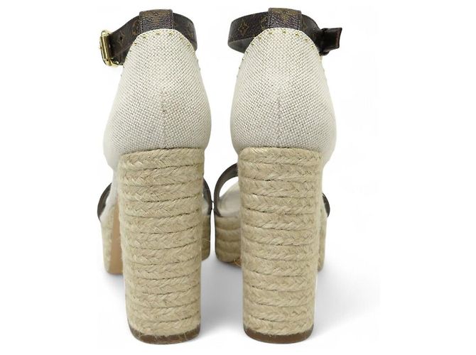 ESPADRILLES MONOGRAM COASTLINE LOUIS VUITTON 38.5 SANDALI - vista 5
