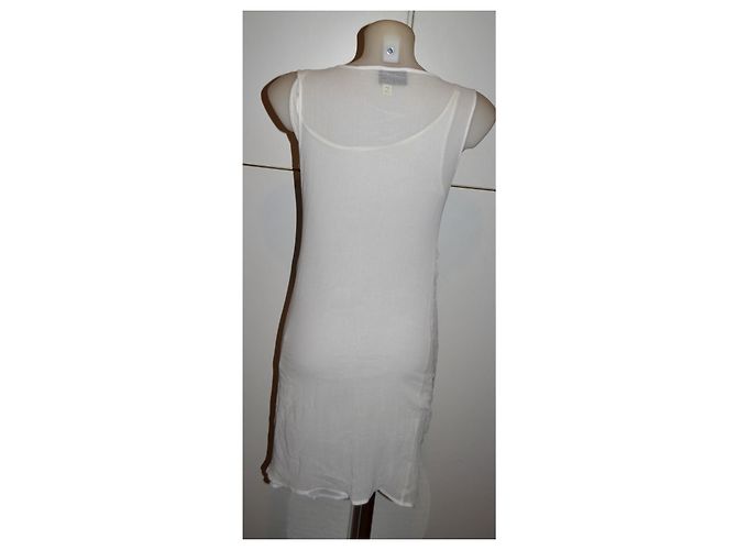 Fendi Kleid Weiß Baumwolle Leinen Größe 42 - Ansicht 4