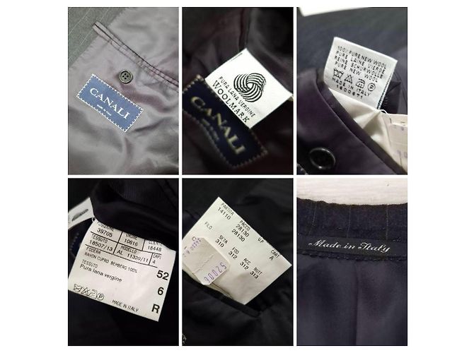 Chaqueta de hombre Canali Milano Gris antracita - vista 10