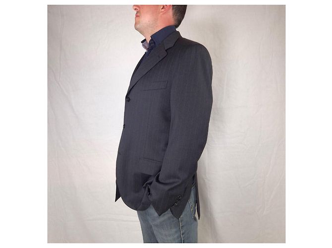 Chaqueta de hombre Canali Milano Gris antracita - vista 6
