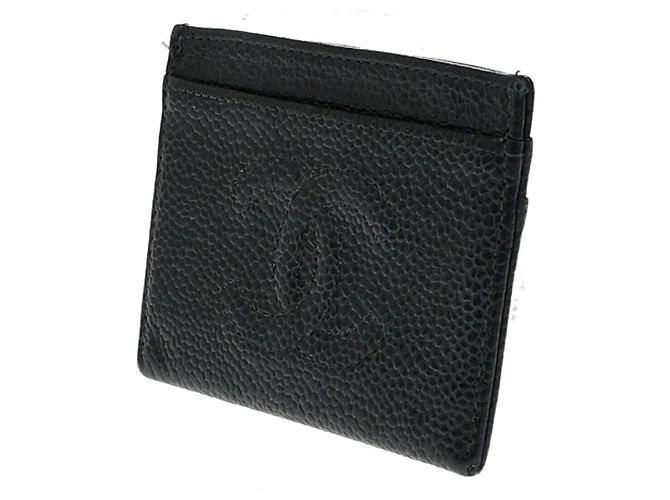Chanel CC Flap Card Case Camellia Caviar Black - view 3