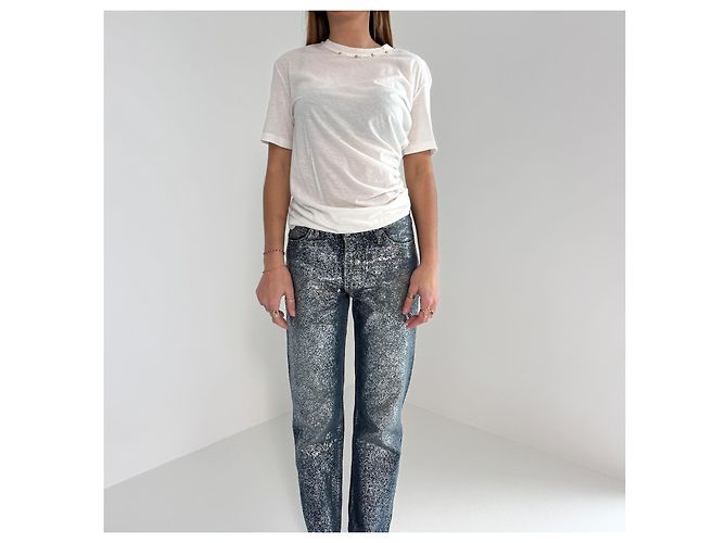 T-shirt Louis Vuitton con borchie Bianco - vista 2