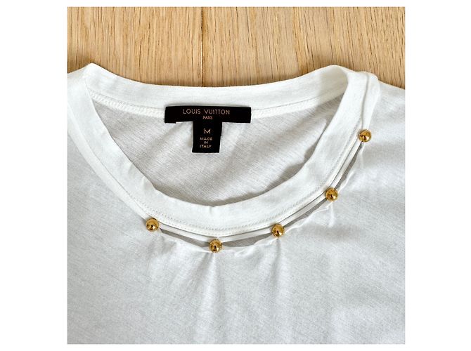 T-shirt Louis Vuitton con borchie Bianco - vista 7