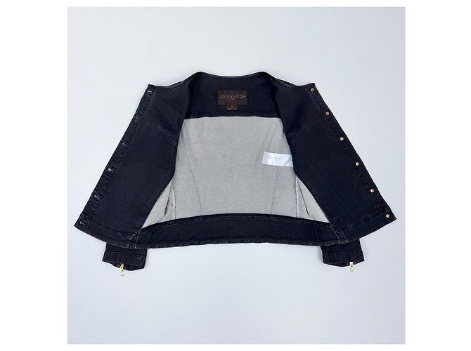 Chaqueta Louis Vuitton de algodón con bordado Monogram Gris antracita - vista 5