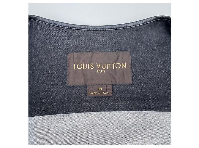 Chaqueta Louis Vuitton de algodón con bordado Monogram Gris antracita - vista 7