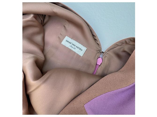 Dries Van Noten Verziertes ärmelloses Midikleid Rosa Beige Pink - Ansicht 7