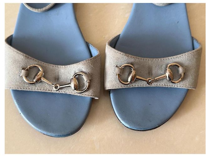 Sandali Gucci in pelle blu per bambini taglia 32 - vista 11